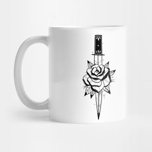 Rose and Dagger blk Mug